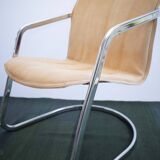 2 chaises vintage cantilever chrome