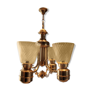 lustre art déco en verre