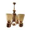 Murano Italian 1940s glass art deco chandelier