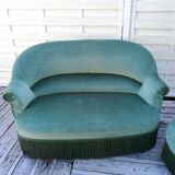 Vintage velvet sofa 50