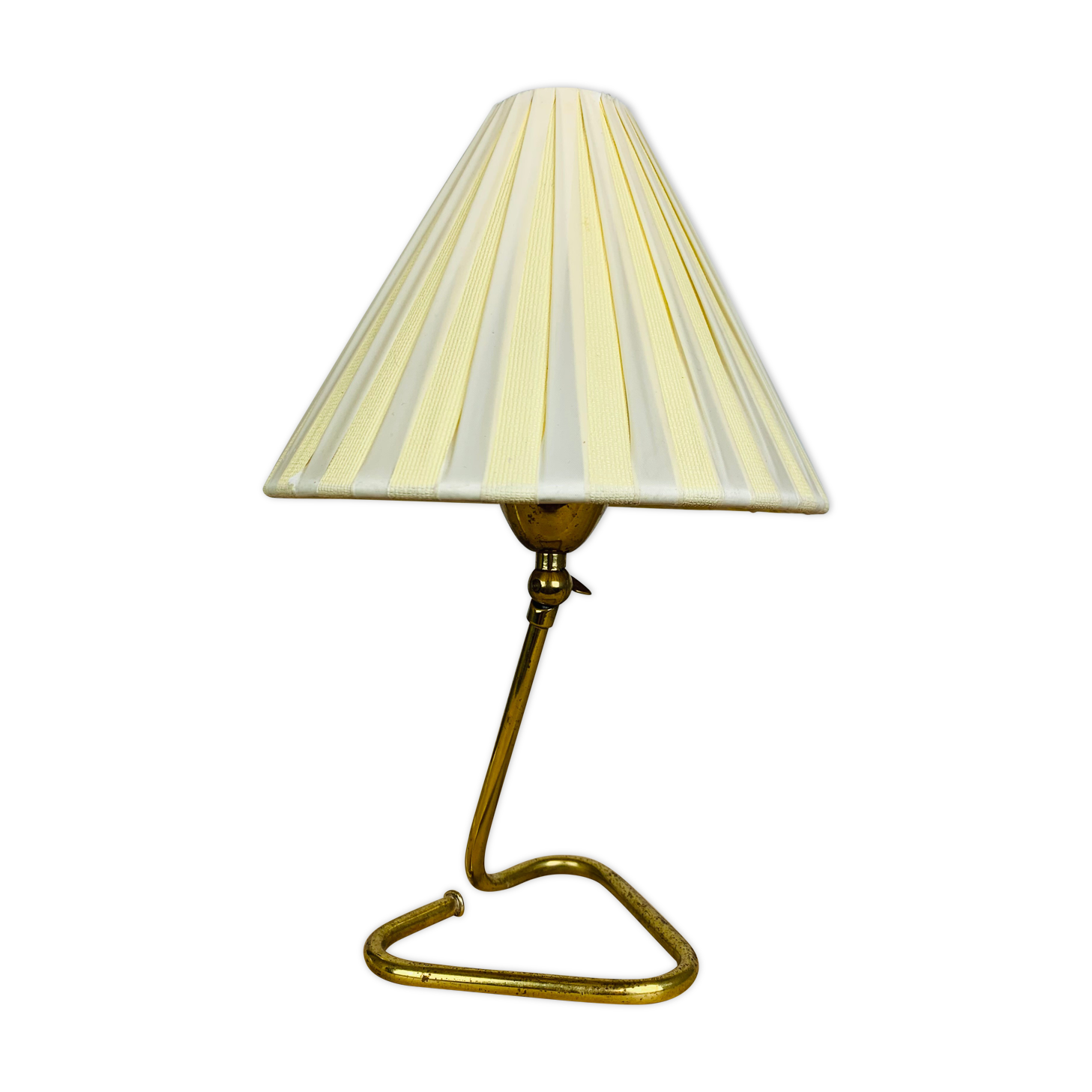 50s brass casserole lamp