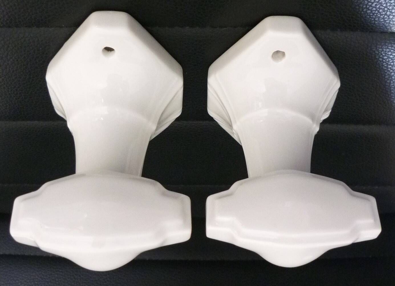 Set of 4 coat hooks, antique porcelain coat rack, art deco circa 1920