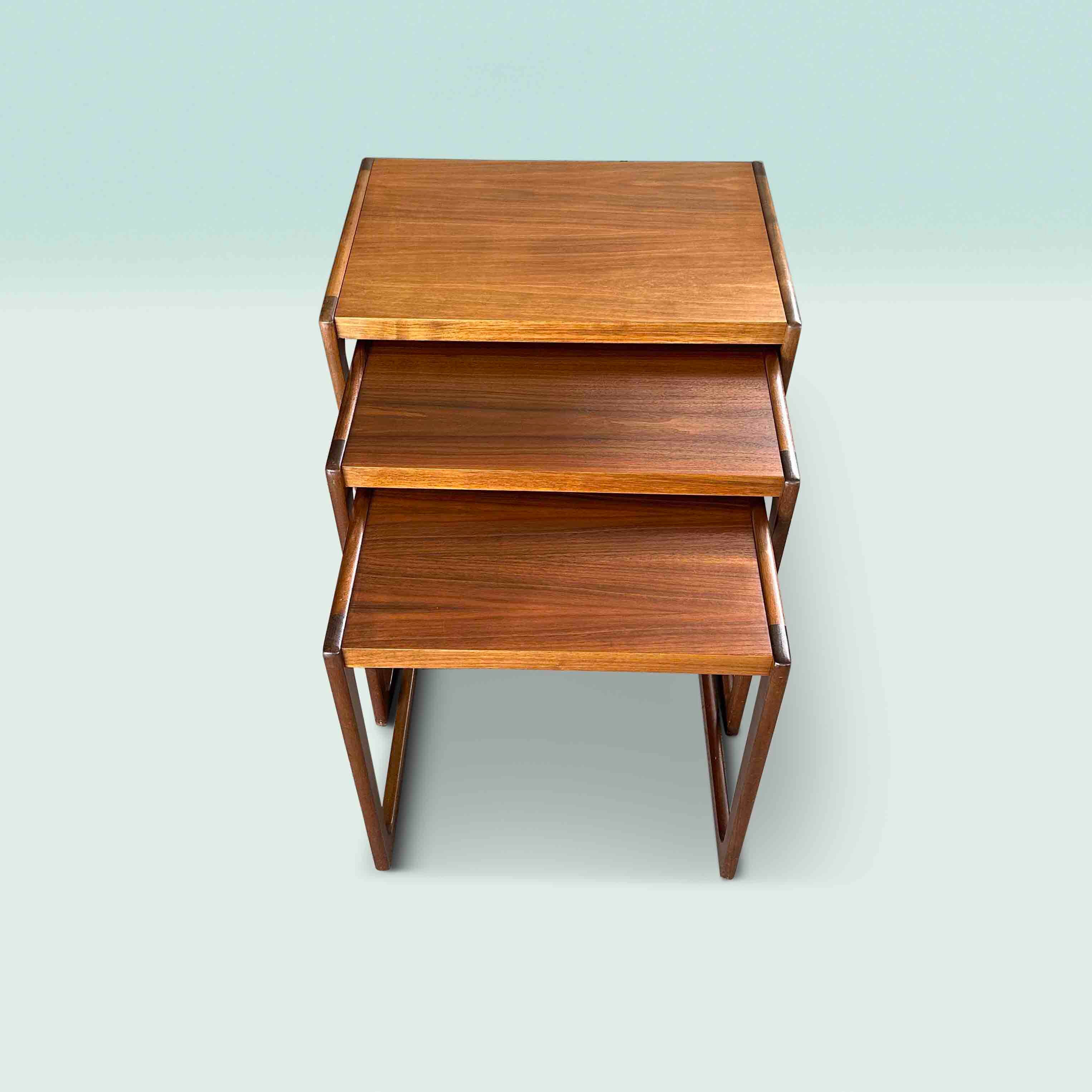 Nesting Tables in Wood by Opal Möbel, 1960s