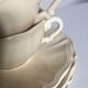 4 cups set in ivory faience from Sarreguemines to godrons