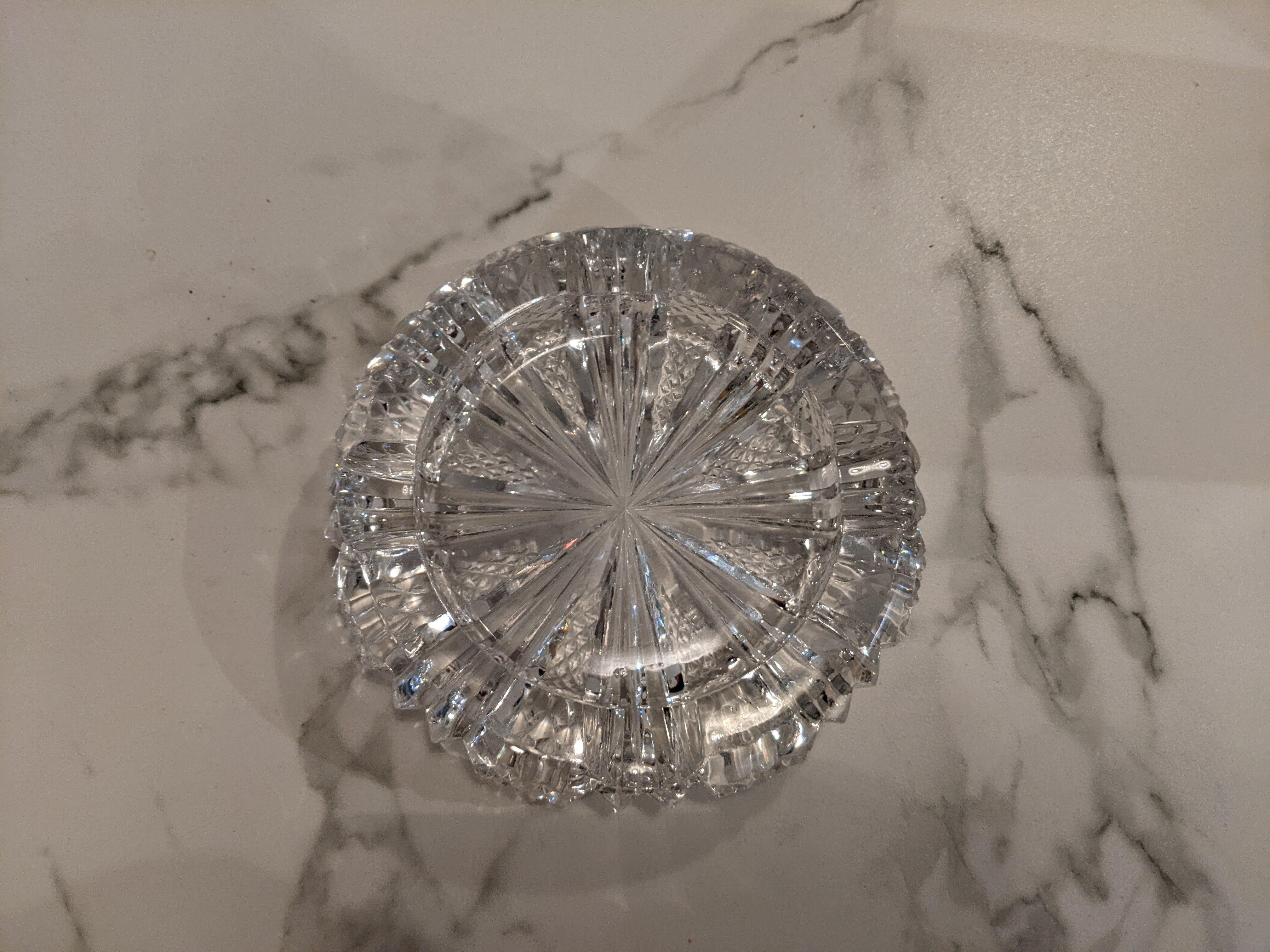 Vintage crystal ashtray