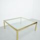 Hollywood Regency two-tone coffee table with glass top,  1970s
