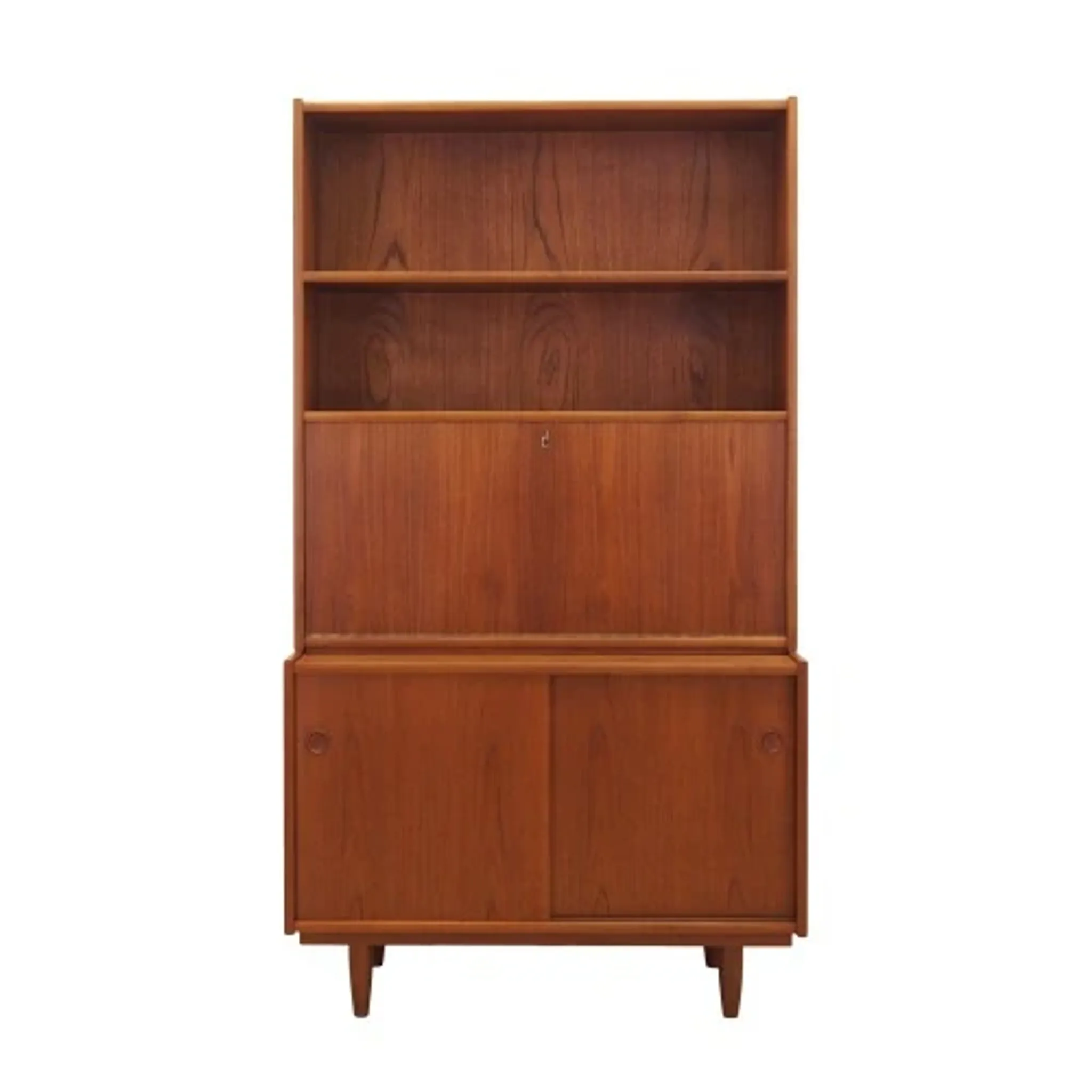 Teak bookcase with bar cabinet and secretary, Dammand & Rasmussen, Denmark, 1960s