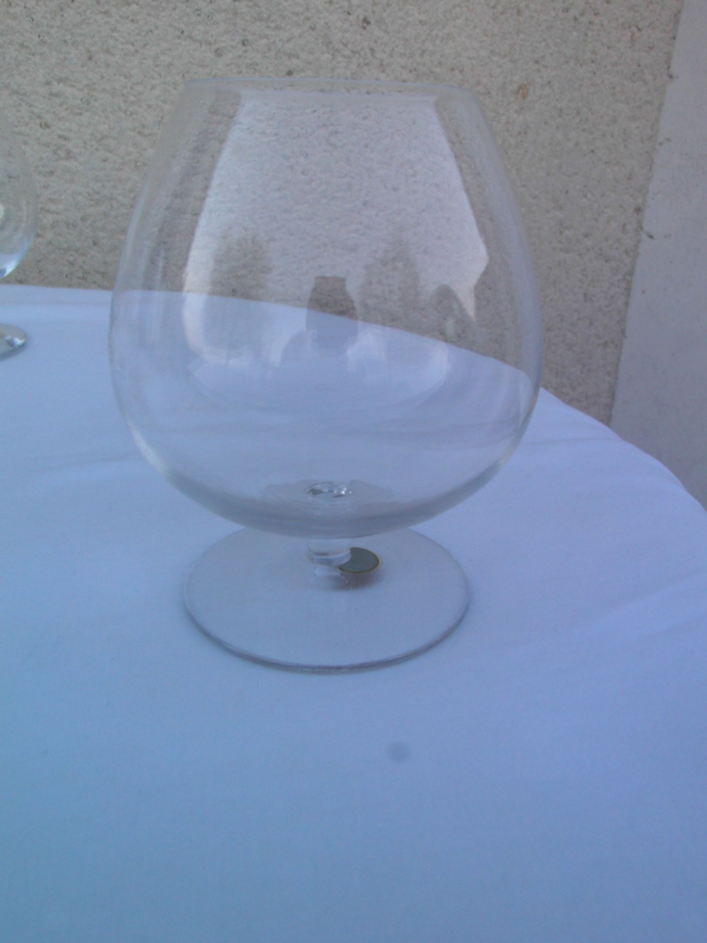 6 glasses of Lorraine crystal cognac