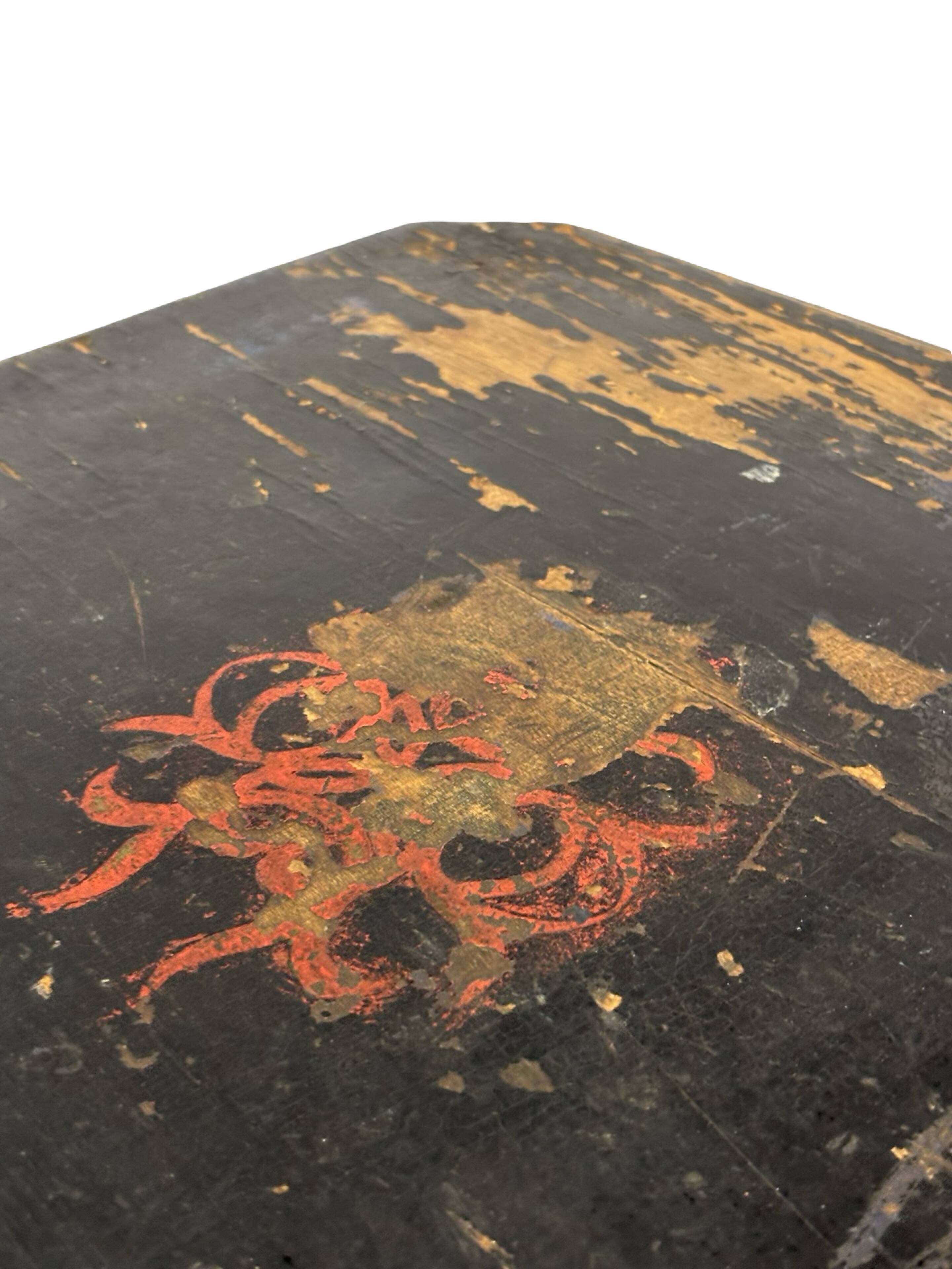 Antique hand-painted Moroccan Moorish Zouak side table