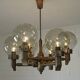 Vintage rustic chandelier wooden hanging lamp medieval style pendant light