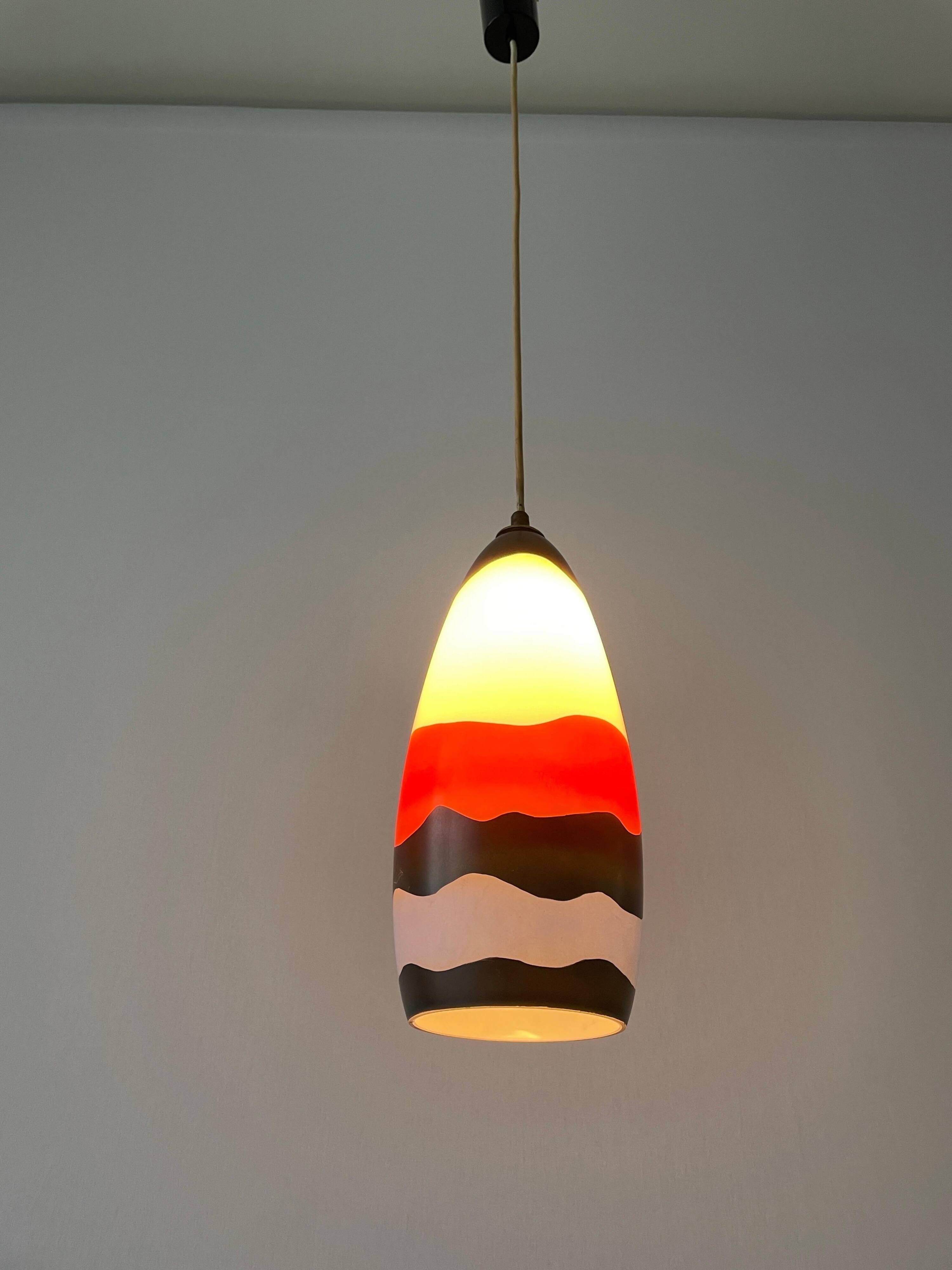 Mid-century coloured glass pendant lamp, 1960, Italy