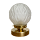 Vintage art deco globe table lamp in frosted glass