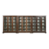 Large display case in old patinated teak