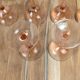 Plateau Portieux pink + 6 matching glasses