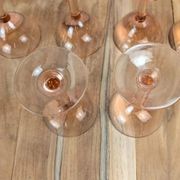 Plateau Portieux rose + 6 verres assortis