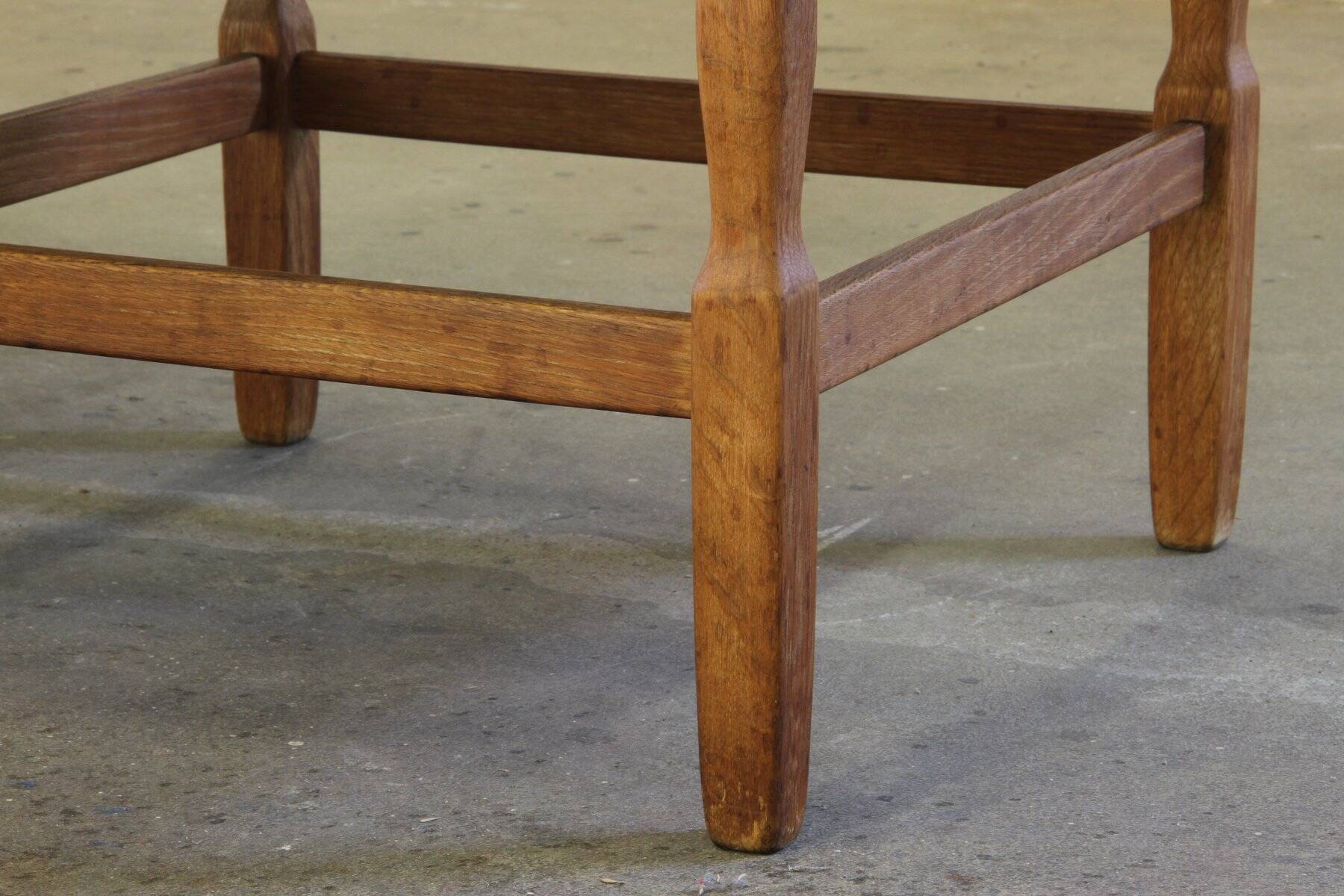 Mid-century brutalist Danish coffee table in oak attributed to Kjærnulf, 1960s