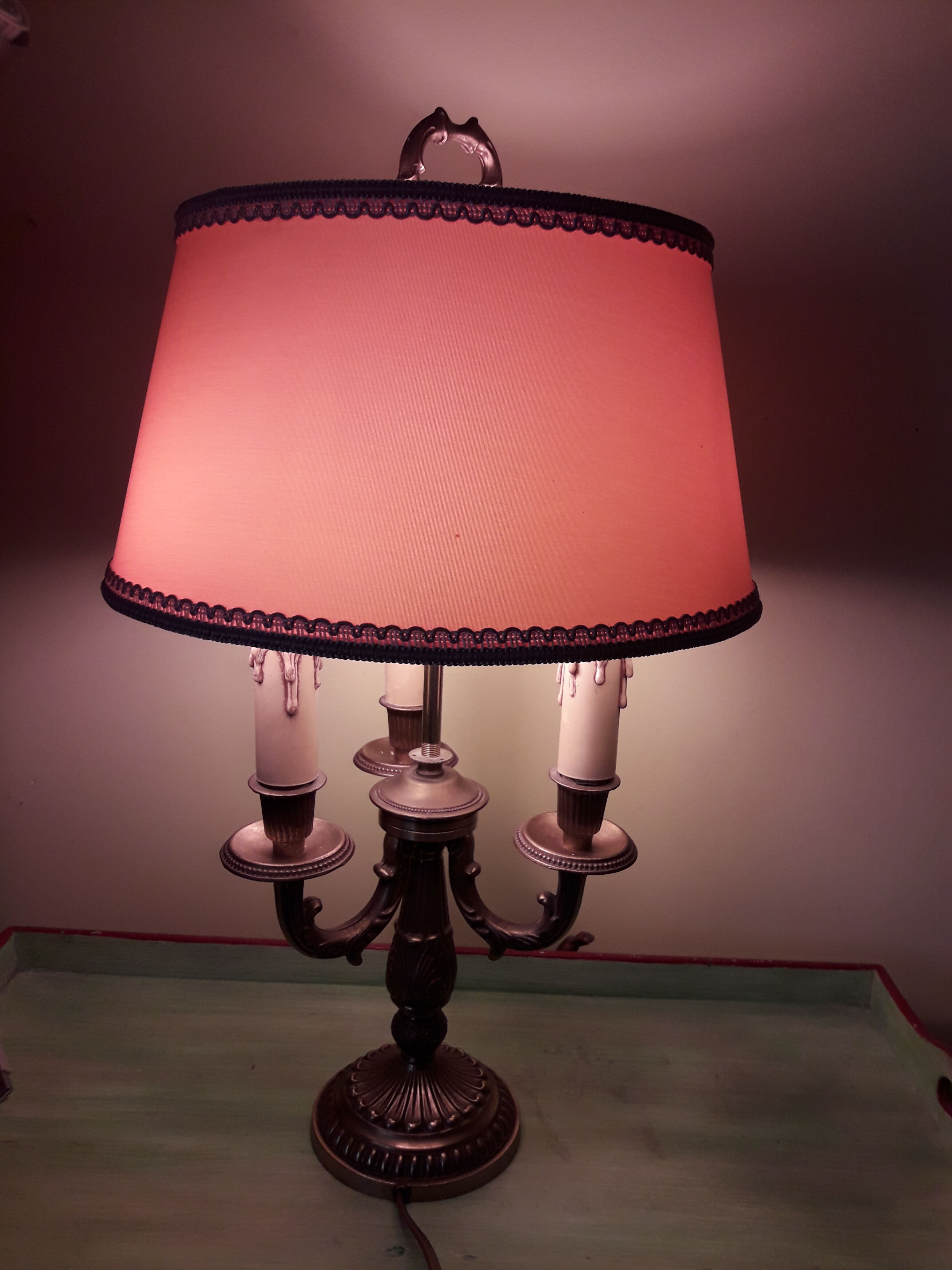 Lampe bouillotte en bronze 3 feux
