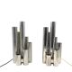 Hollywood regency set of 2 chromed table lamps, Sciolari Italy 1970s