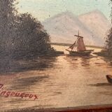 Pair landscape paintings