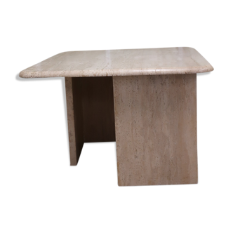 70s/80s travertine square coffee table