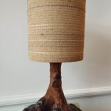 Lampe pied en bois