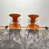 Set of Teak Desk Chairs, Denmark, 1950s