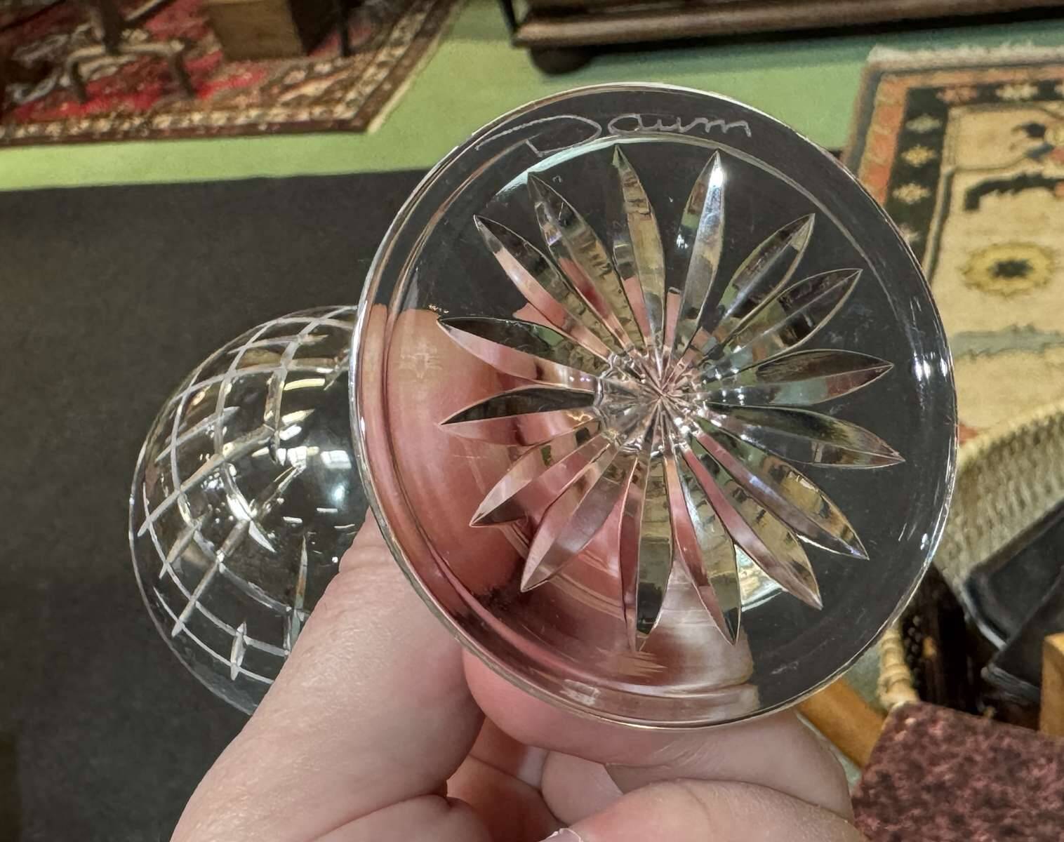 Set of 4 crystal stemmed glasses daum model boléro