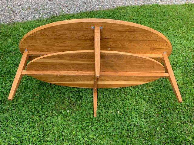 Solid beech coffee table - Sweden 70s/80s