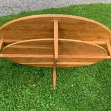 Solid beech coffee table - Sweden 70s/80s
