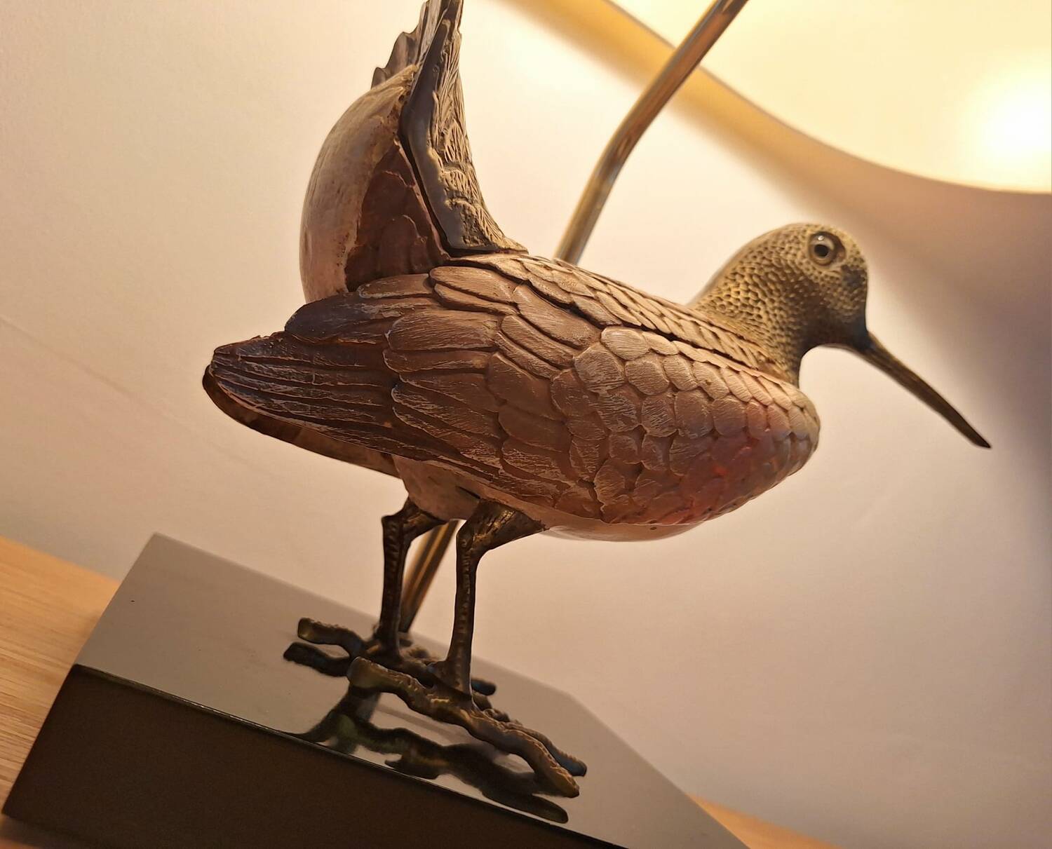 Vintage woodcock lamp by Elli Malevolti for Artiflex, designer lighting