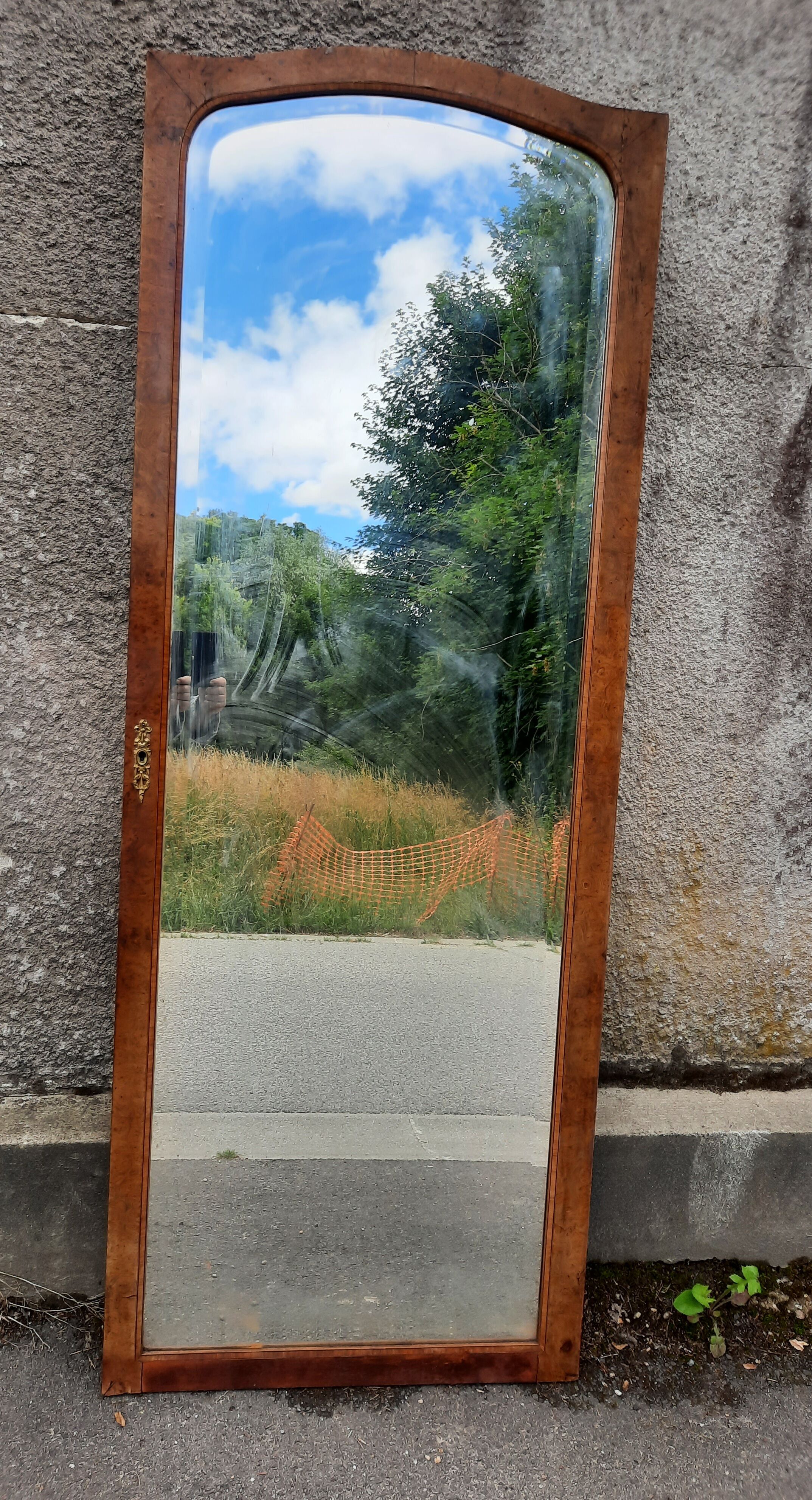 Large beveled mirror 74x195cm