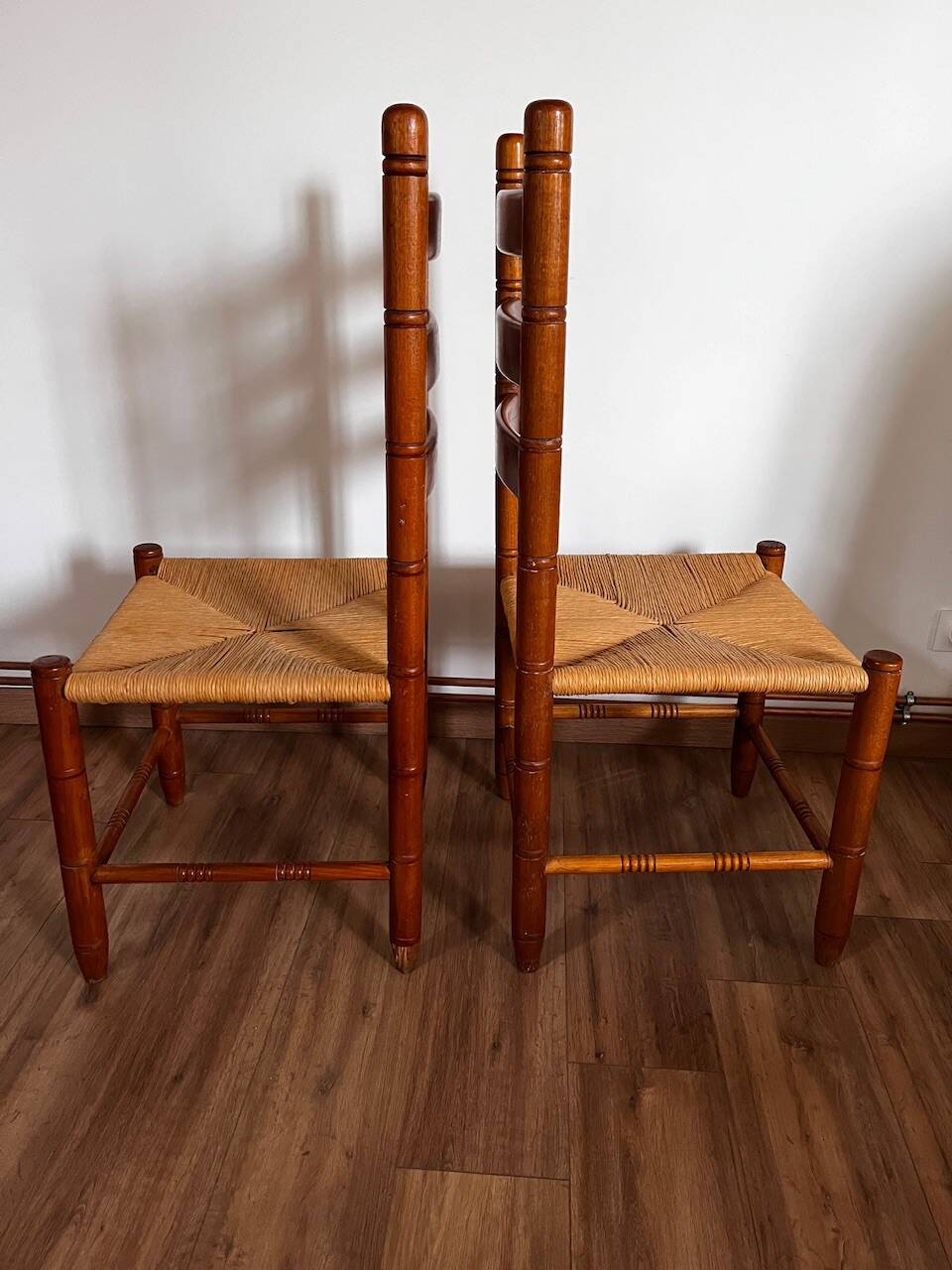 Paire de chaises bois