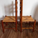 Paire de chaises bois