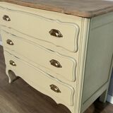 Commode ancienne relooké beige crème