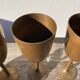 Copper brass stemmed glasses