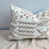 Handmade cushion cover in Berber wool: Moroccan Kilim cushion 60x40.