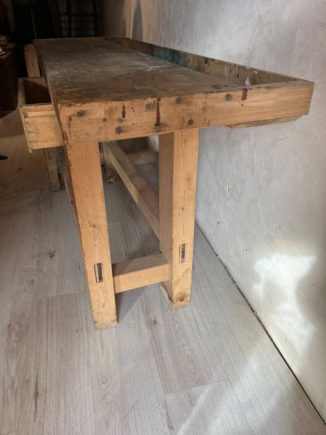 Old wooden workbench
