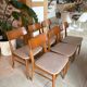6 Scandinavian corduroy chairs
