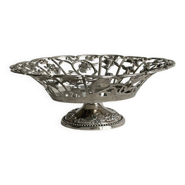 Silver-plated openwork metal stand
