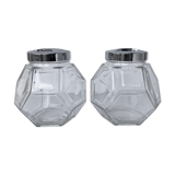 Pair of 70's retrofuturistic jars
