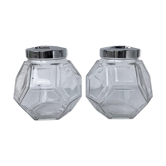 Pair of 70's retrofuturistic jars