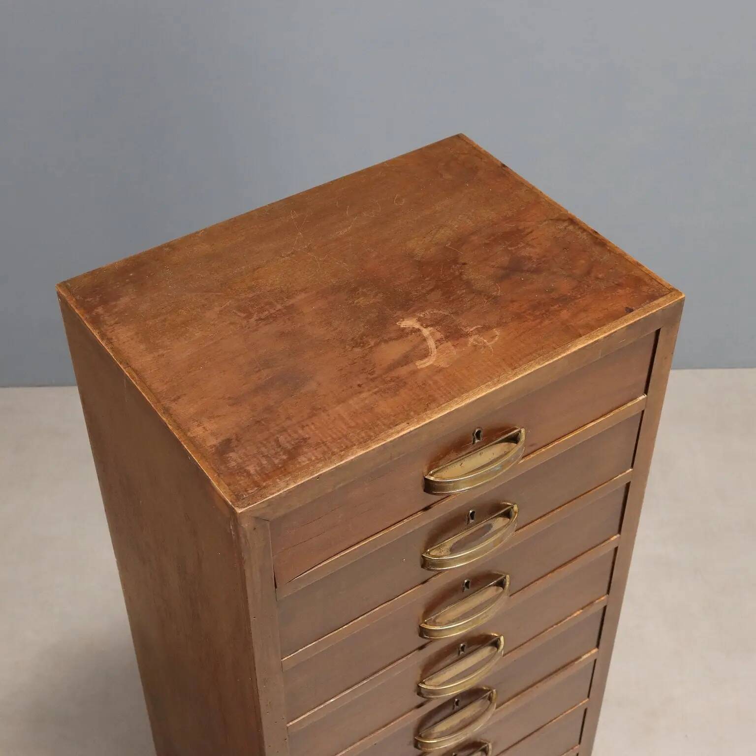 Vintage commode with 8 drawers by Dino Fanciulli in poplar, Italy, 1950s.