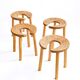 Set of four sauna stools, Antti Nurmesniemi, designed for the Palace Hotel, Helsinki 1952