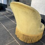 Pink velvet toad chair