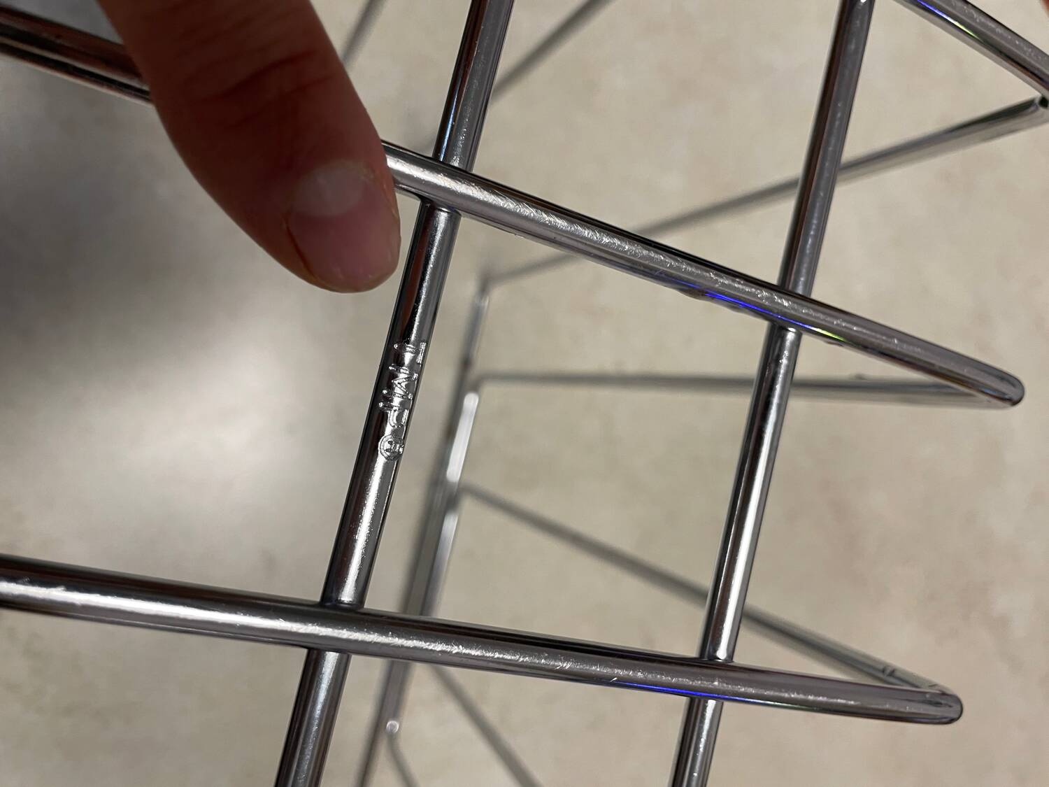 TMP magazine rack by Willy Glaeser, stamped