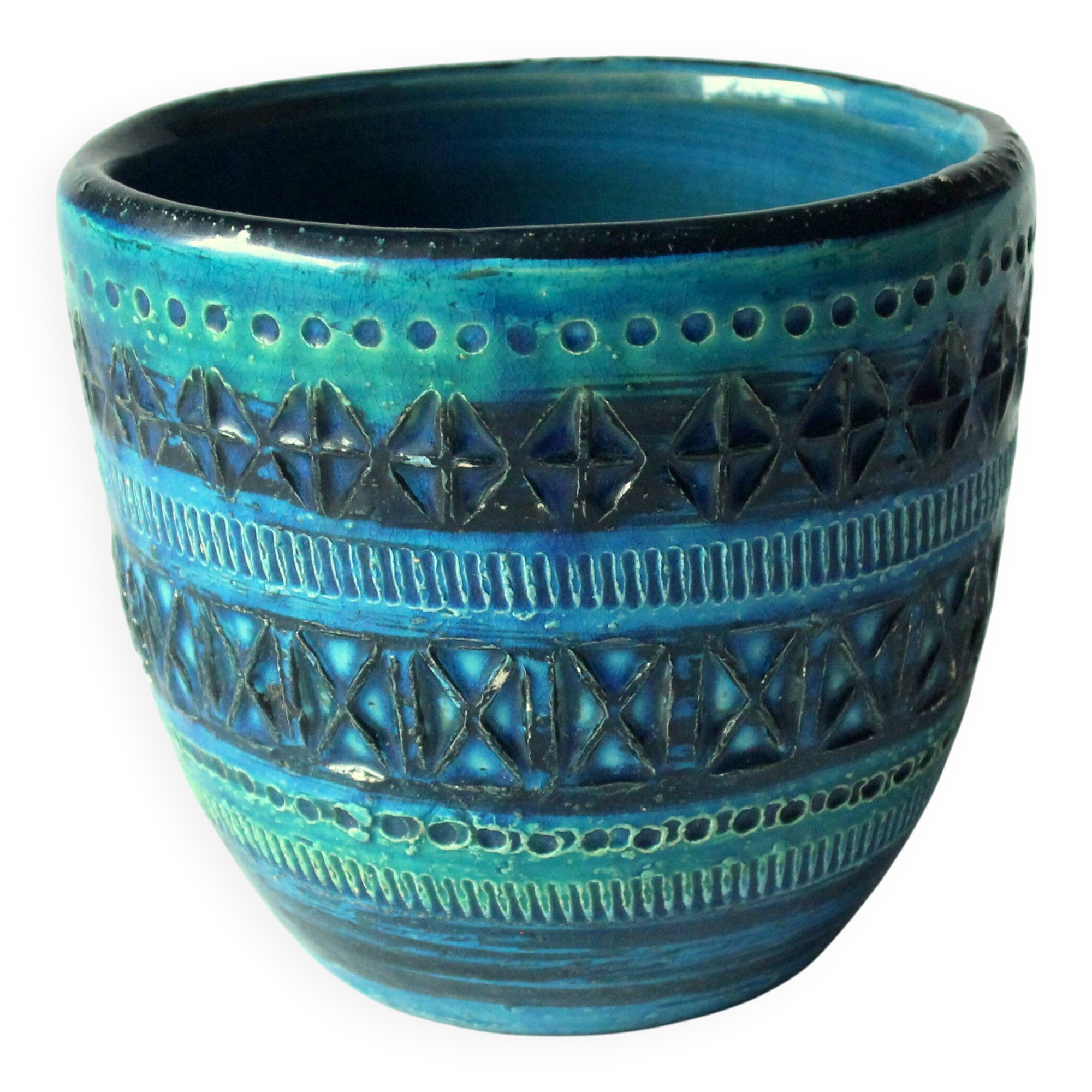 Small bitossi planter - designed by Aldo Londi - marked - vintage