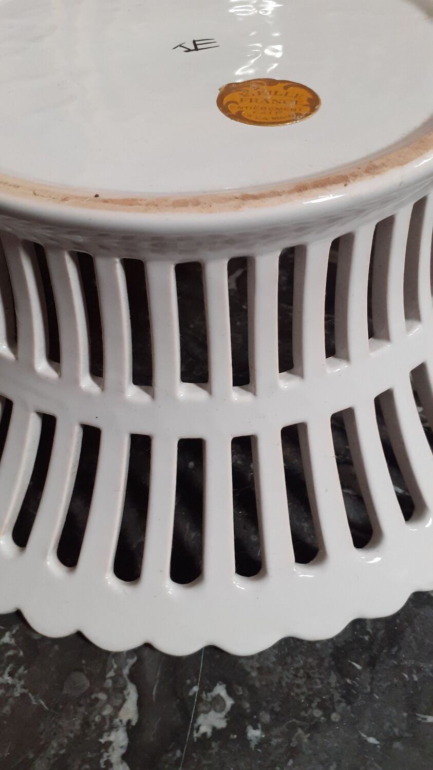 Fruit basket signed Émile Tessier