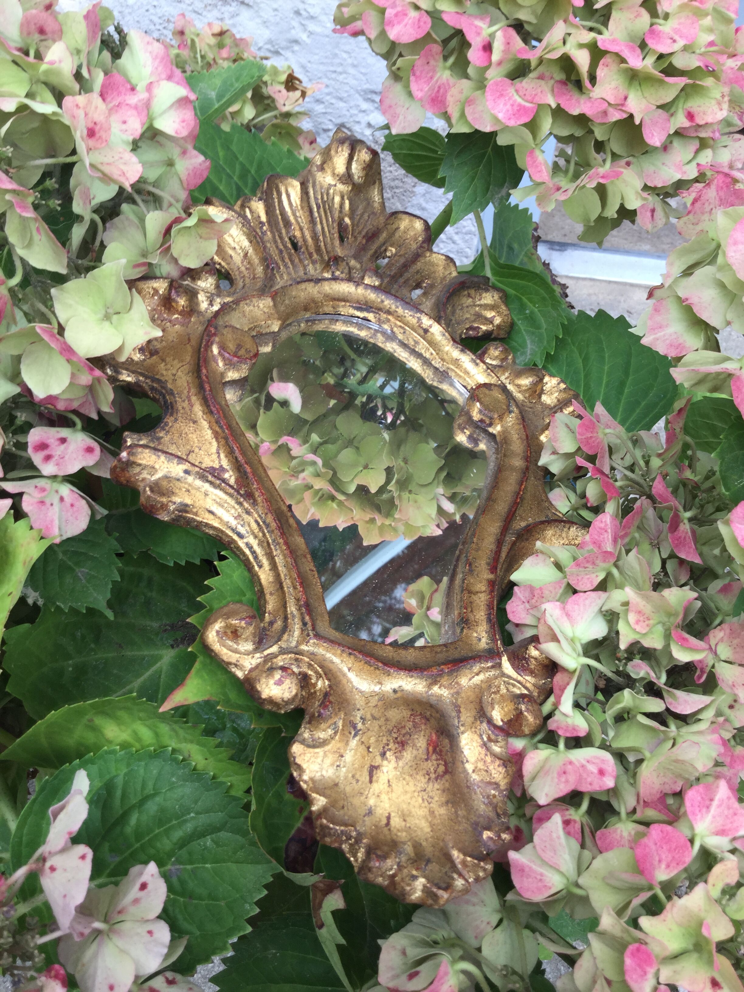 Small mirror style Louis XV gilded 21x32cm