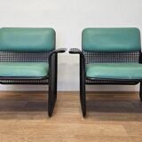 Set of Two Rare Metal Armchairs Talin Vicenza, Italy, 1970s