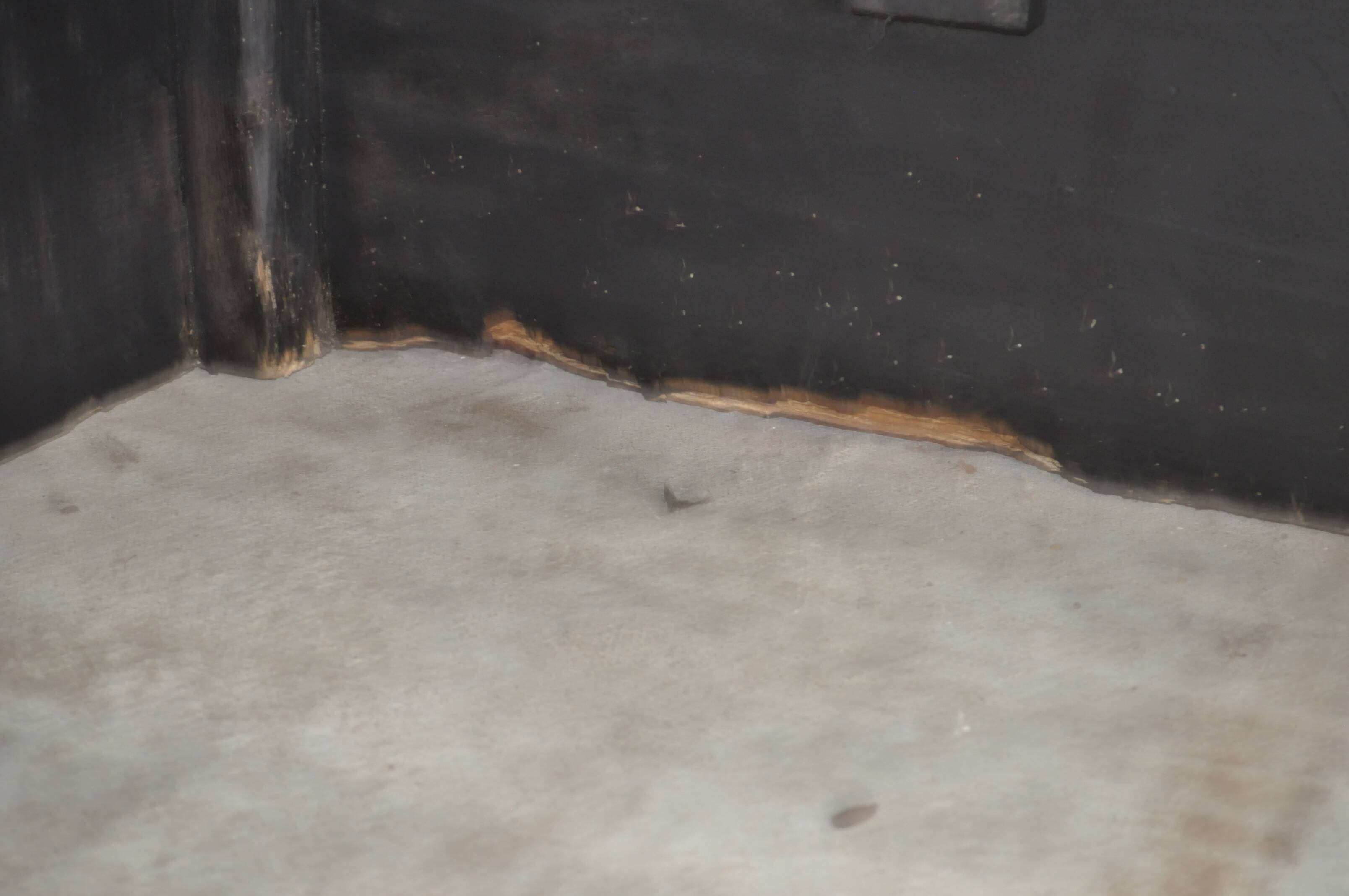 Wooden postal sorting desk.